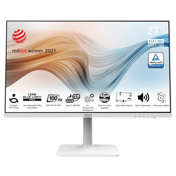 Характеристики MSI 27" Монитор MD272XPW, IPS, 1920x1080, 100 Гц, белый ...