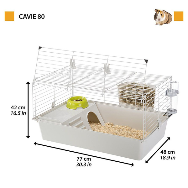 Клетка Ferplast Cavie 80 цветная для кроликов и морских свинок (77 x 48 ...