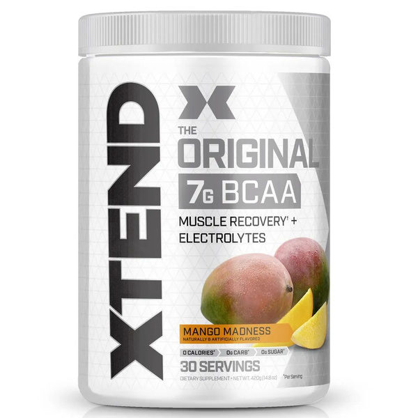 Аминокислоты BCAA Порошок 30 порций со вкусом Манго, Scivation Xtend ...