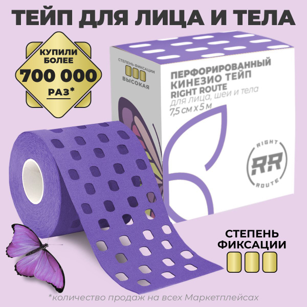 Характеристики Кинезио тейпы для лица и тела RIGHT ROUTE ...