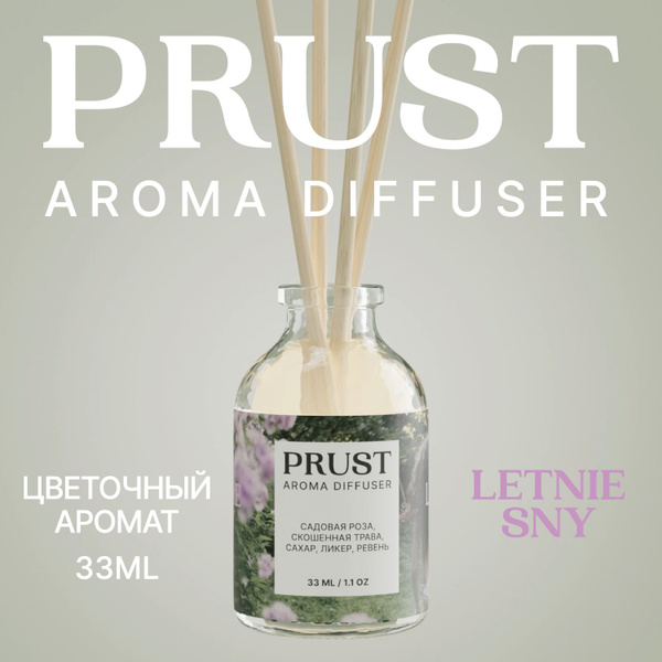 Ароматический диффузор PRUST, Жидкий, Роза, Сахар, 33 мл купить по ...