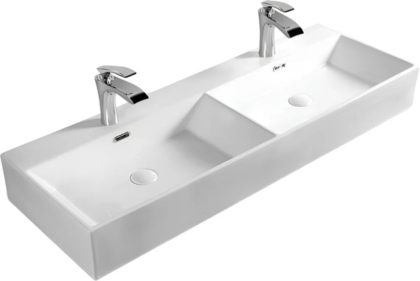Раковина SantiLine SL-2114 подвесная, двойная, чаша, прямоугольная ...