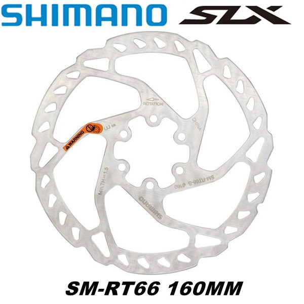 Тормозной диск Shimano SM-RT66, 160мм, крепление 6 болтов, нержавеющая ...