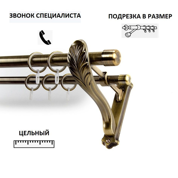 Карниз гладкий 2 ряда КАРНИЗ-СЕРВИС Прямой - купить по доступным ценам ...
