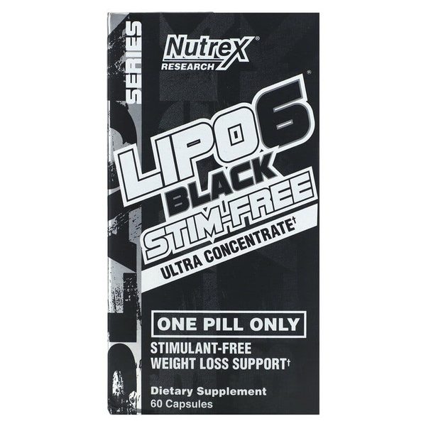 Nutrex Lipo 6 Black Stim Free V2, Жиросжигатель, 60 капсул, Термогеник ...