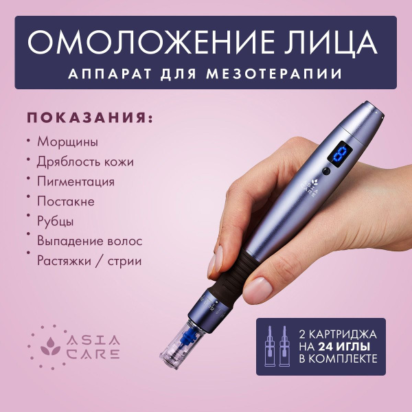 Мезоручка для лица AsiaCare / Аппарат для роста волос / Мезотерапия для ...