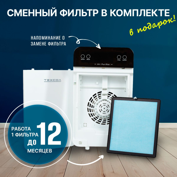 Очиститель воздуха для дома от пыли и запахов / Воздухоочиститель с ...