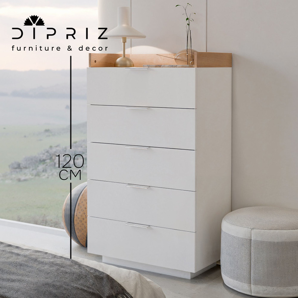 Комод Dipriz Меламин, 70x42x120 см, 5 ящ. купить c доставкой на OZON по ...