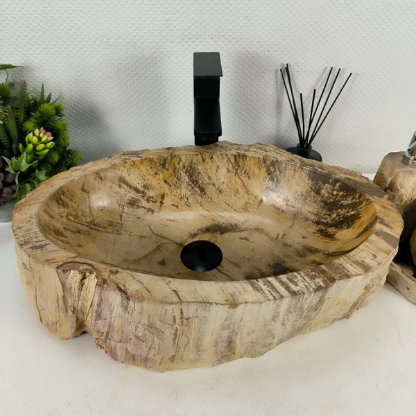 Каменная раковина из окаменелого дерева OD-04431 (54*36*15) 0175 из ...