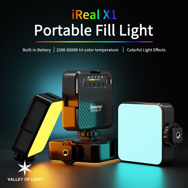 Видеосвет для съемки IReal X1, цветной RGB LED, 70 светодиодов, 1500 ...