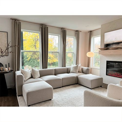 Угловой модульный диван Lounge Plus, 410х162х70 см, велюр Amigo Grey ...