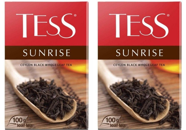 Tess Чай черный Sunrise, крупнолистовой, цейлонский, байховый, 100 гр ...