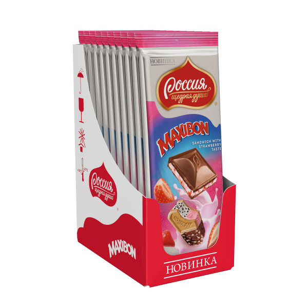 Шоколад Россия - Щедрая душа! MaxiBon, с двухслойной начинкой, со ...