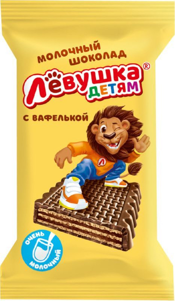Шоколад Славянка Левушка детям с вафлями 27.5г купить на OZON по низкой ...