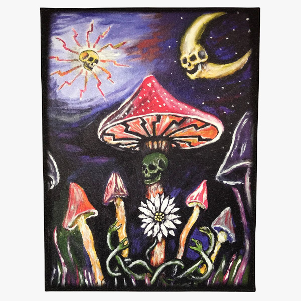 Нашивка большая на спину Edelweiss "White Flower Power" сублимационная ...