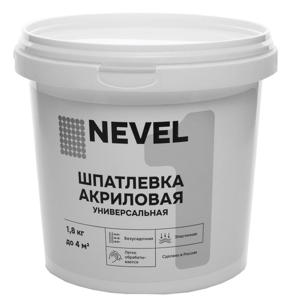 Шпатлевка акриловая готовая эластичная (1,8 кг / 1 л / до 4 м2) купить ...