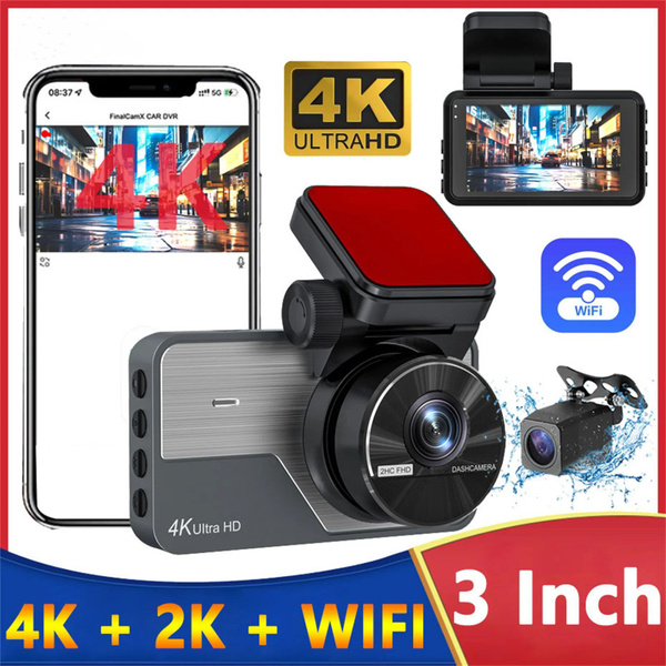 4K+2K Dash Cam 2160P*1440P Автомобильный видеорегистратор 140FOV Камера ...
