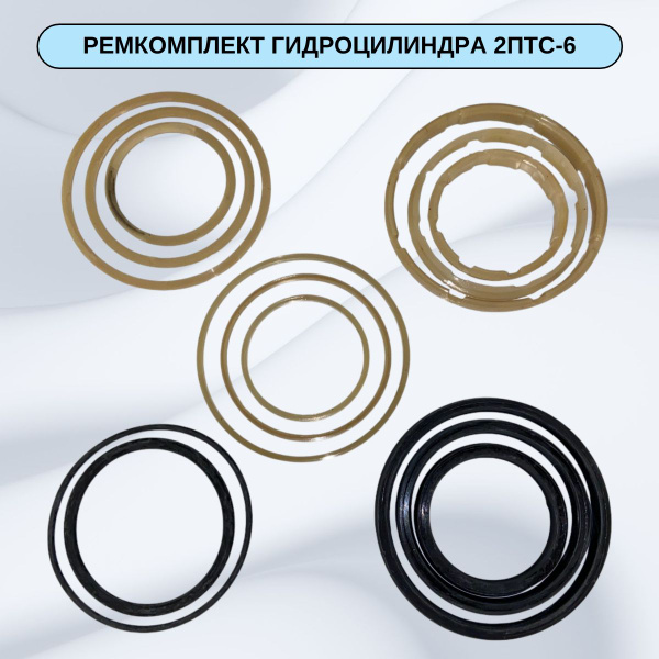 Рем/комп гидроцилиндра 2ПТС-6 (с защит кольцами) (60131) (Витязь)