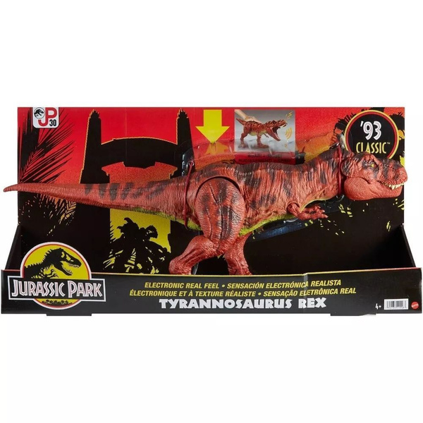 Jurassic Park TYRANNOSAURUS REX Красный ретро-тираннозавр купить на ...