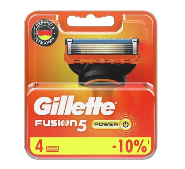 Джилет Фьюжн Gillette Fusion Power Сменные кассеты для бритья 4 шт ...