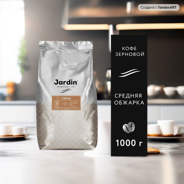 Кофе в зернах Jardin Crema, 1 кг купить на OZON по низкой цене (1830972409)