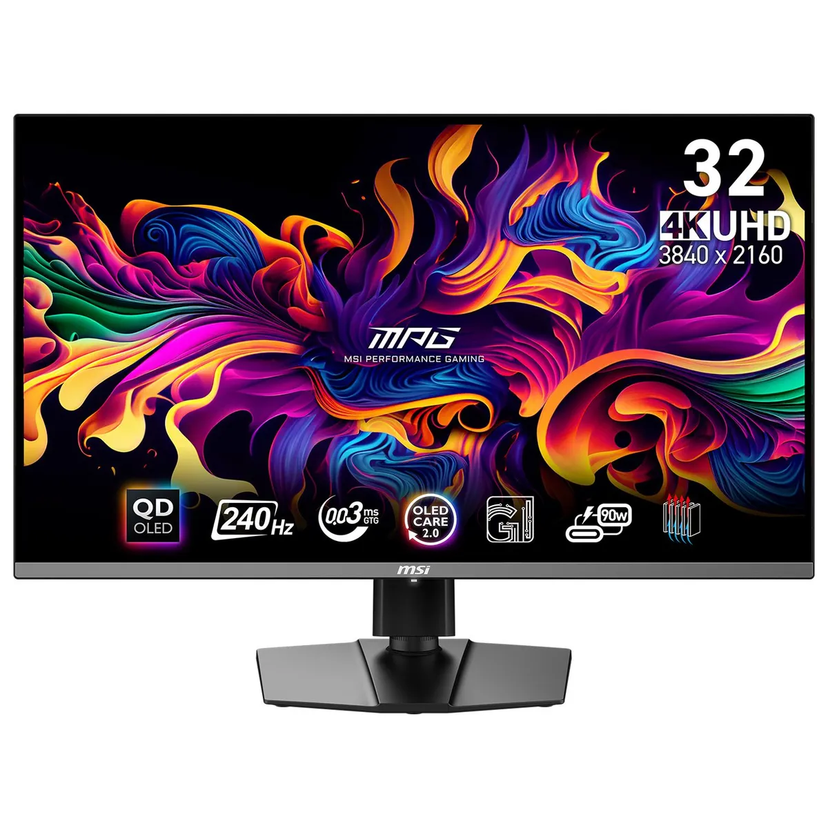 MSI32"МониторMSI32"МониторMPG321URXQD-OLED,Европейскаявилка,черныйматовый,серый