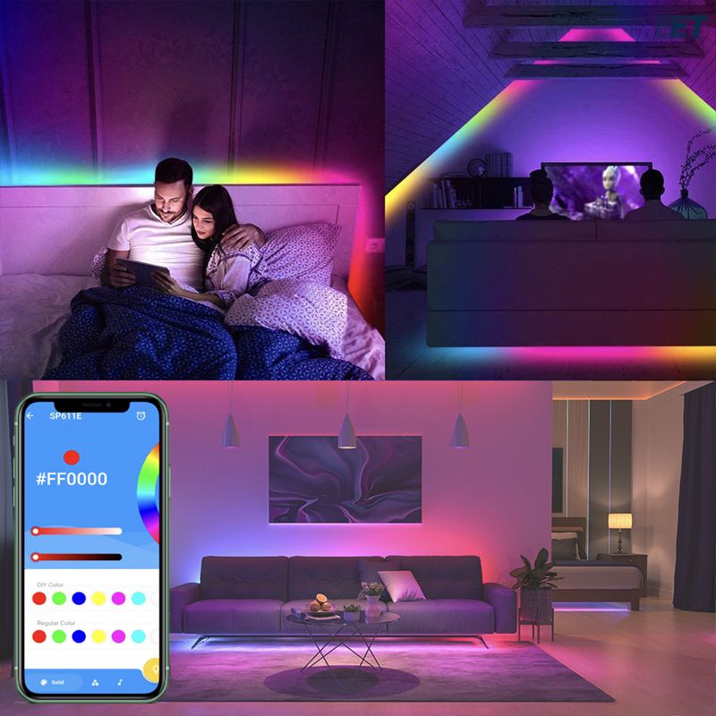 Умная светодиодная лента RGB с Яндекс Алисой, Марусей, Google Home, Wi-Fi, Smart LED Lightstrip