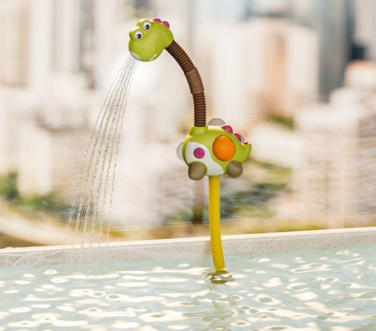 Детская электрическая спринклерная насадка для душа, игрушка с 3 шт., игрушки для плавания, водяной насос с жирафом, детская ванночка