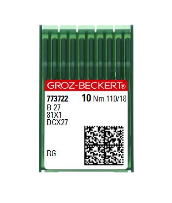 Иглы GROZ-BECKERT B27 №110 для промышленной швейной машины оверлока Заточка RG