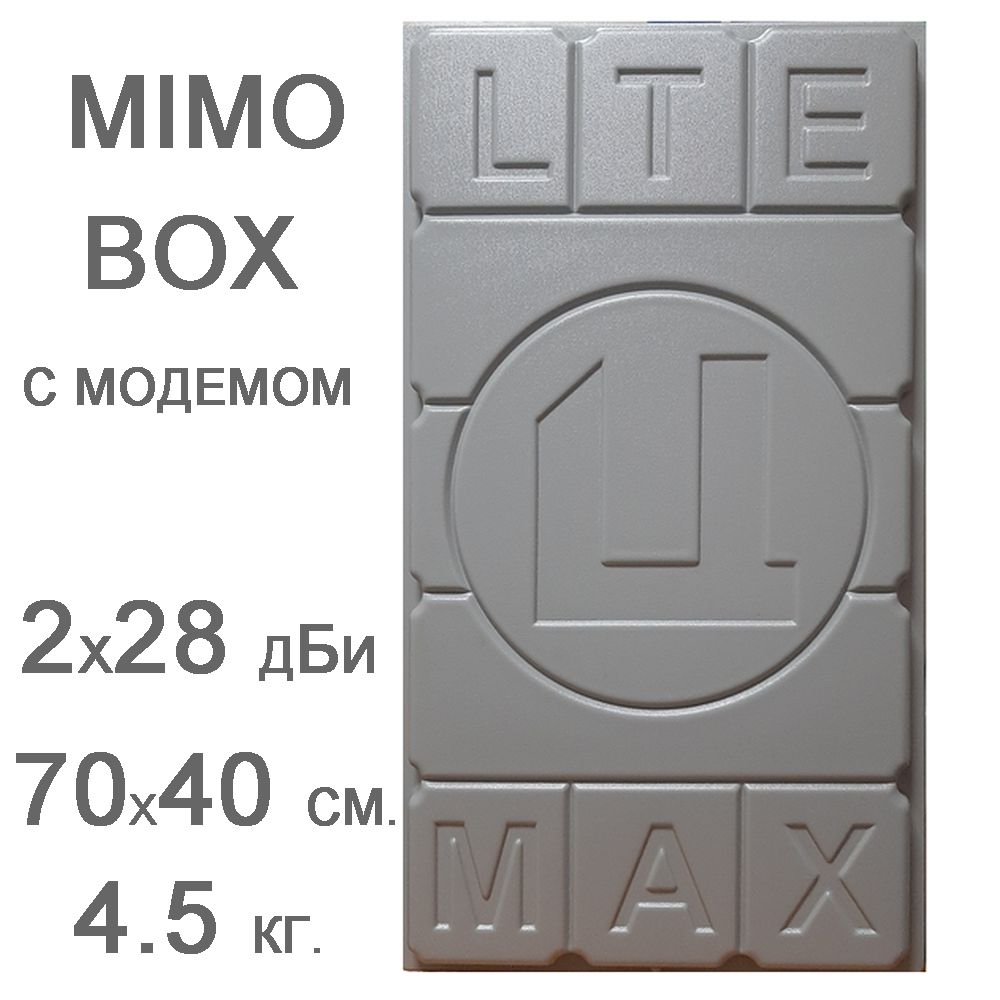 Антенна3G4GLTEЦифриусMAXMIMO2x28dBiBoxсвстроенныммодемом.Напечатныхплатах.