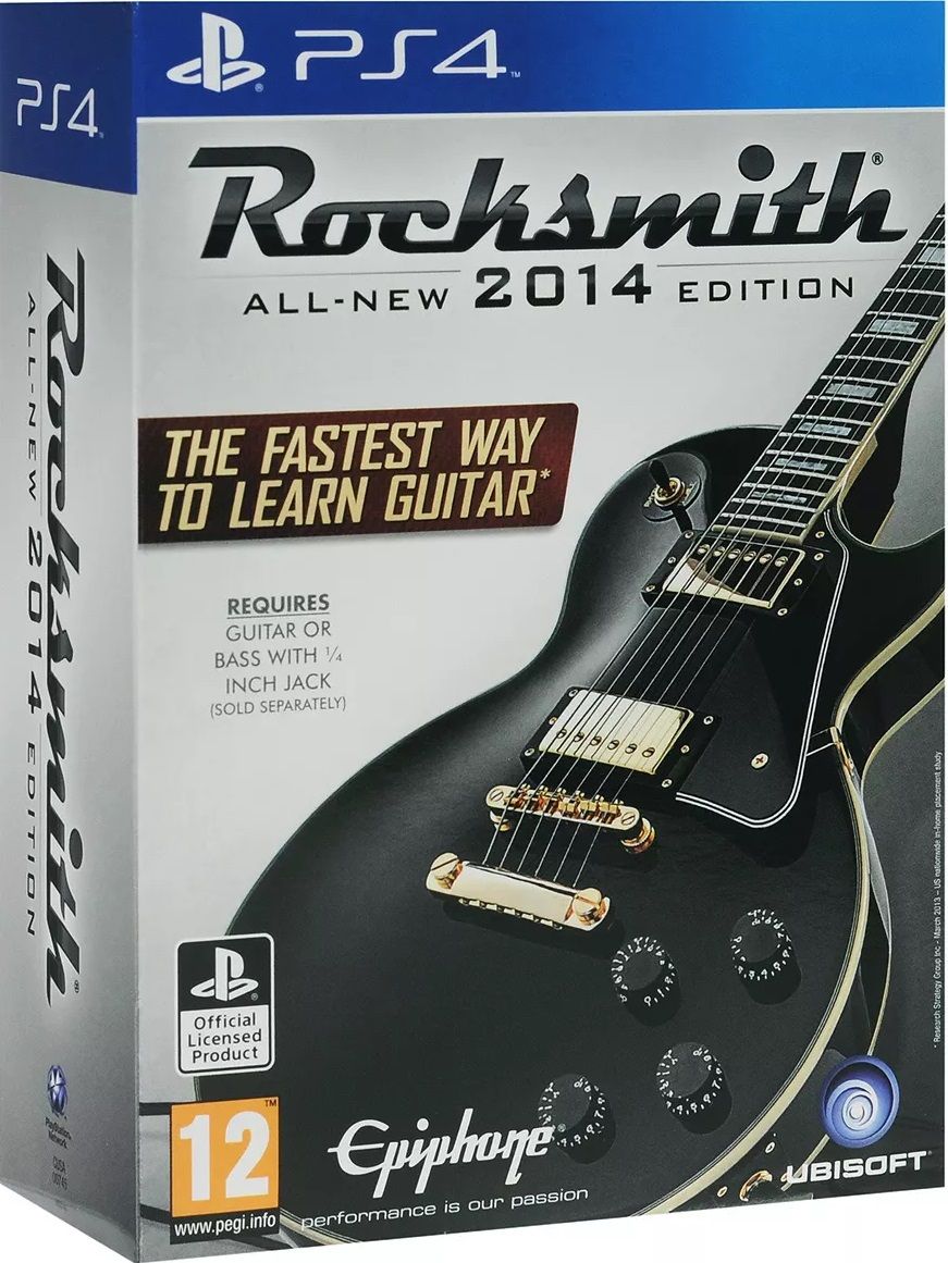 Игра Rocksmith 2014 Edition (Игра + Кабель) (PlayStation 4, Английская  версия)