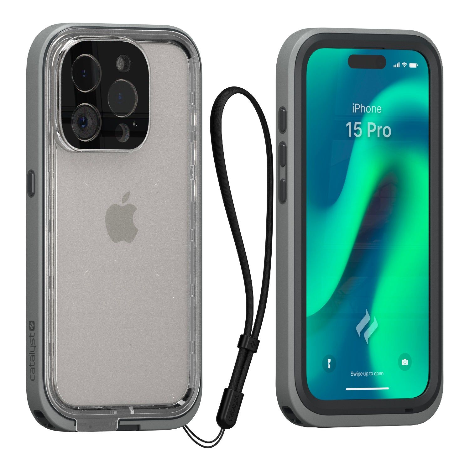 ВодонепроницаемыйчехолCatalystTotalProtectionCaseforiPhone15Pro6.1",титансерый(TitaniumGray)