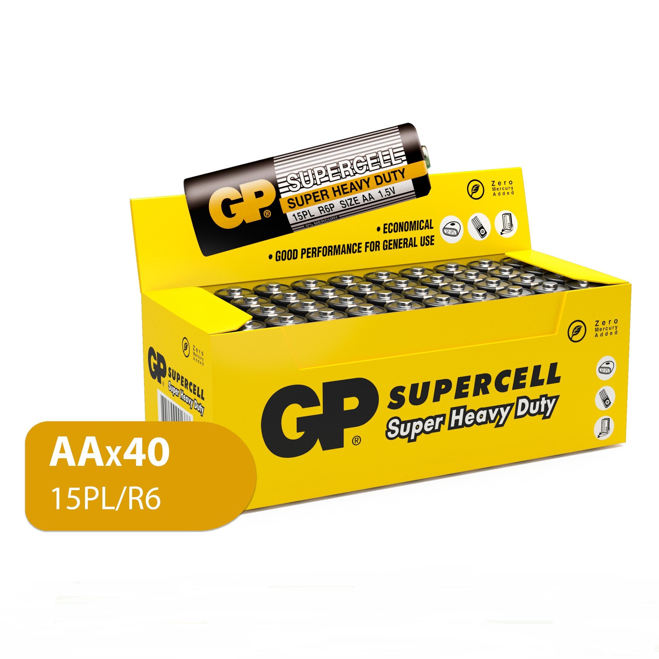 БатарейкиААпальчиковыесолевыеGP15PLEBRAR6P,набор40шт