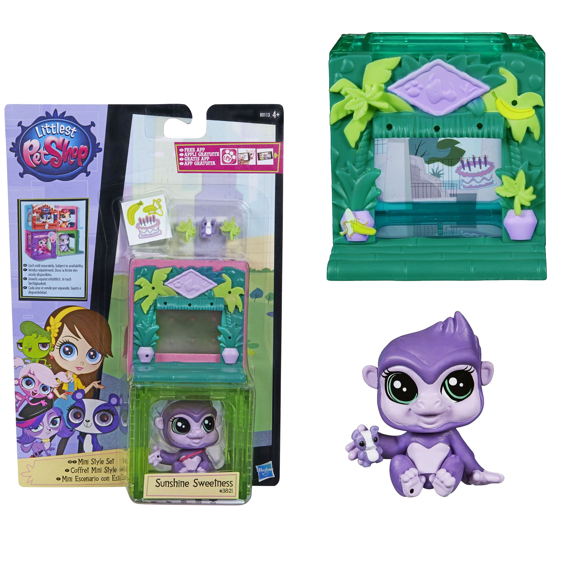 Игровой набор Мини-Комната с Гориллой Sunshine Sweetness и аксессуарами  Littlest Pet Shop Hasbro - купить с доставкой по выгодным ценам в  интернет-магазине OZON (1485873320)