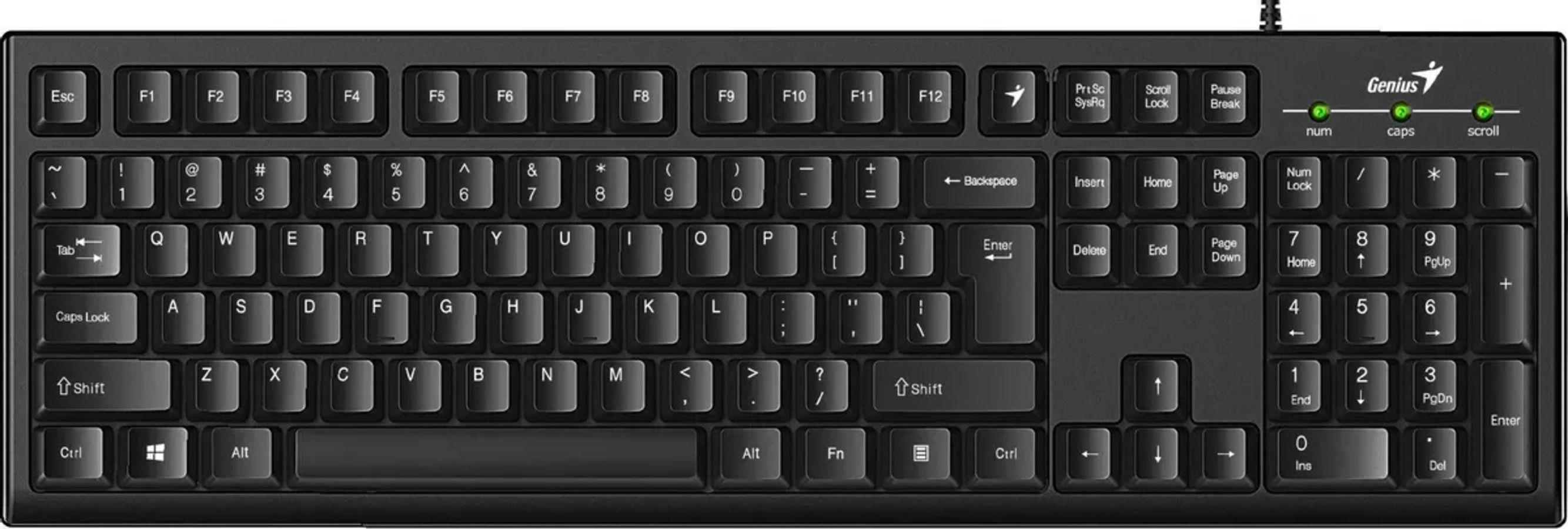 Клавиатура расположение клавиш картинка Мембранная клавиатура Genius Smart KB-101 купить по низкой цене: отзывы, фото, х