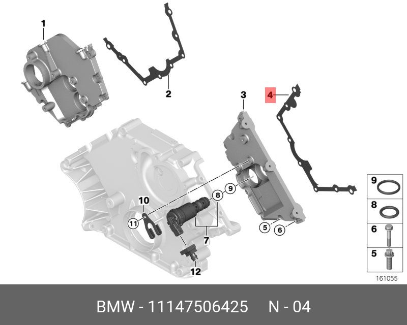 Клапана ванос n54 как снять Прокладка передней крышки грм BMW 11 14 7 506 425 - BMW арт. 11 14 7 506 425 - к