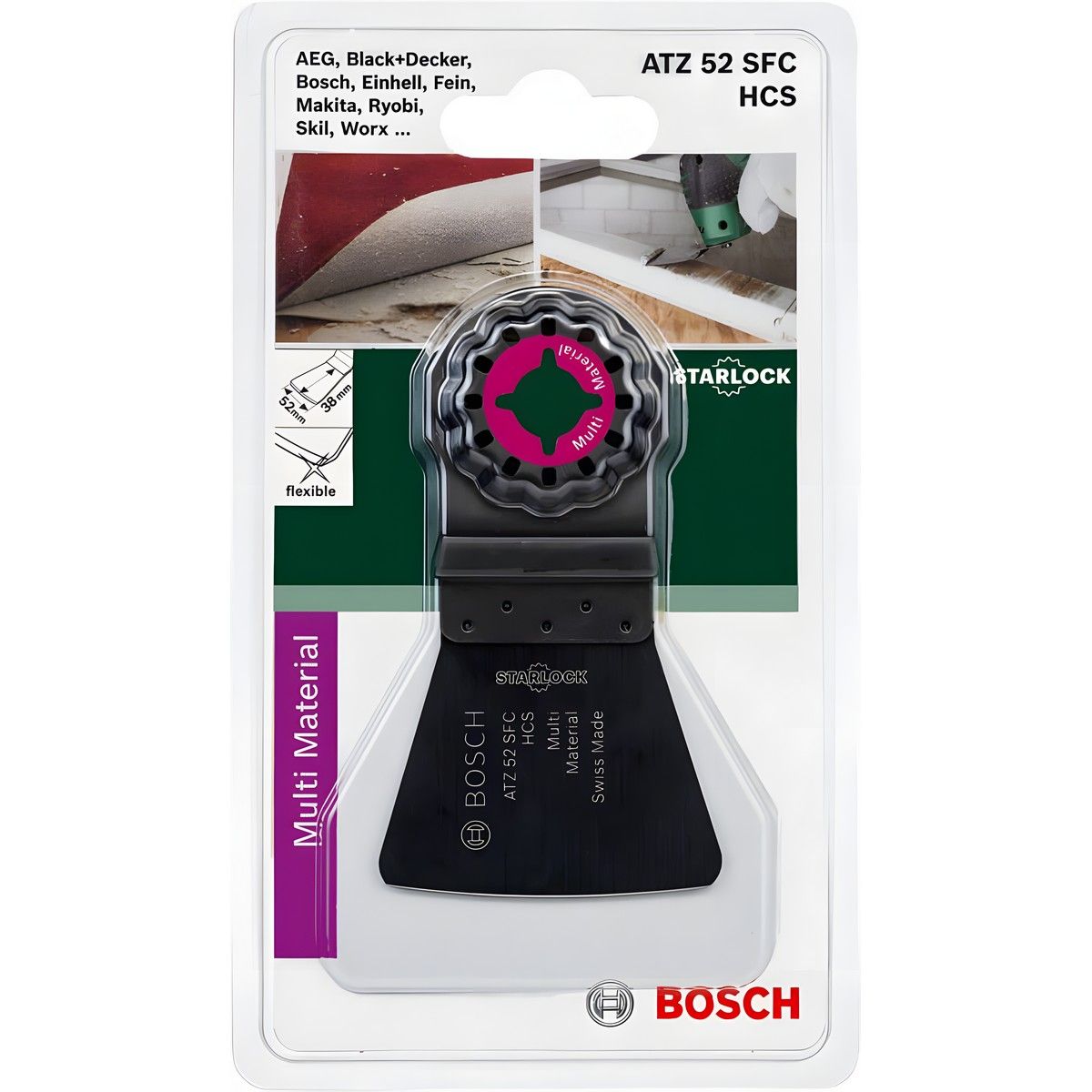 ШаберHCSATZ52SFCMultiMaterial(гибкий,1шт.)BOSCH2609256955