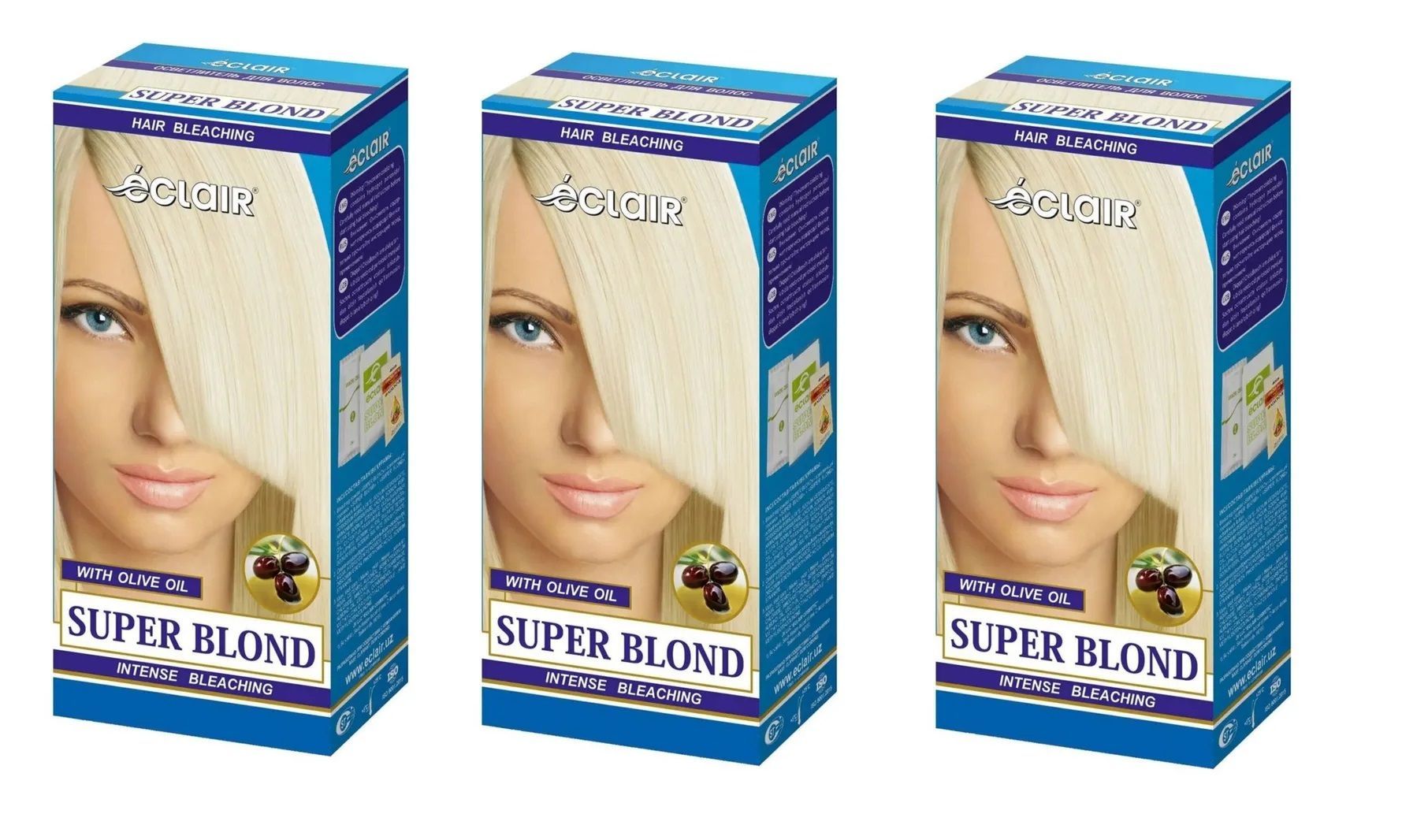 eCLaIR Осветлитель для волос Super Blond, в саше пакетиках, 3 уп/