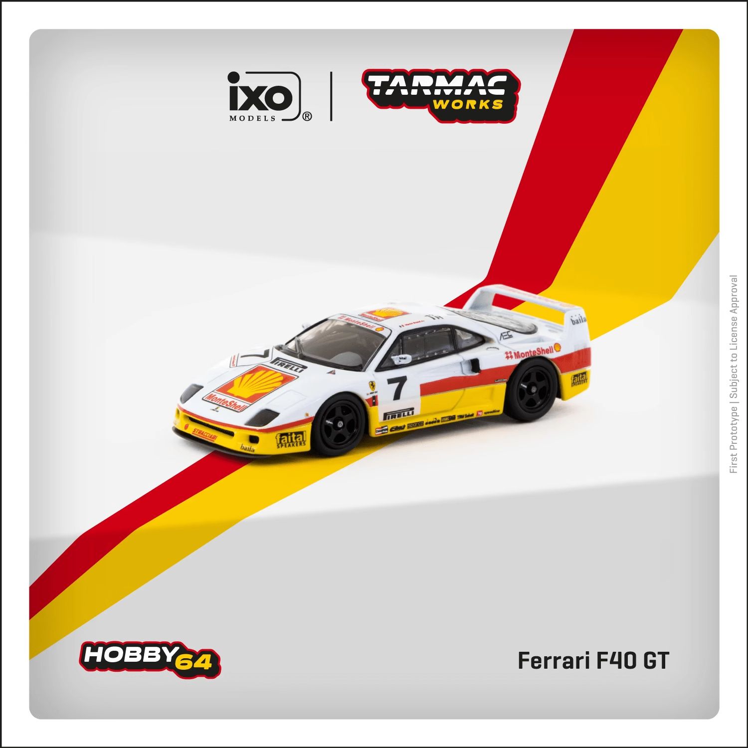 Машинка Tarmac Works 1/64 Ferrari F40 GT LM alloy Model car-good