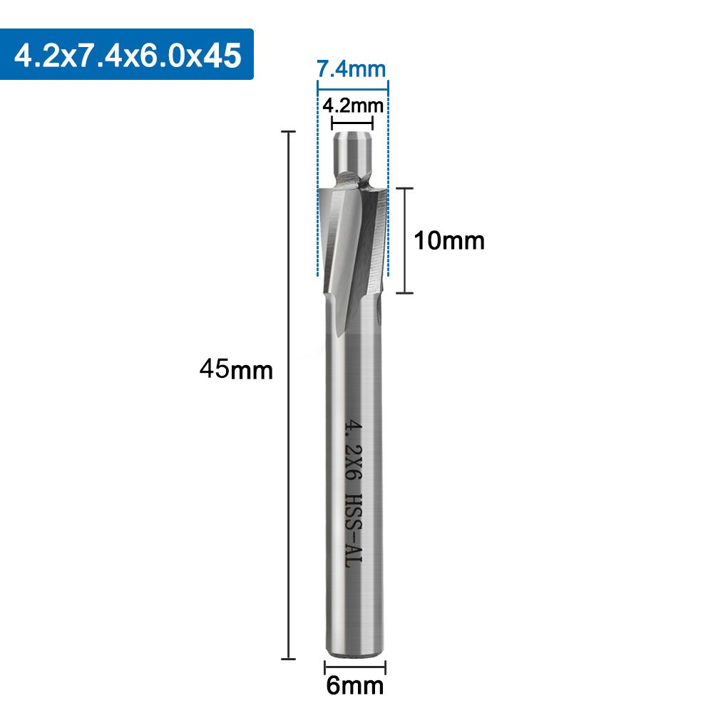 ЦековкаHSS,М4,4,2x7,4x6x45,1шт.