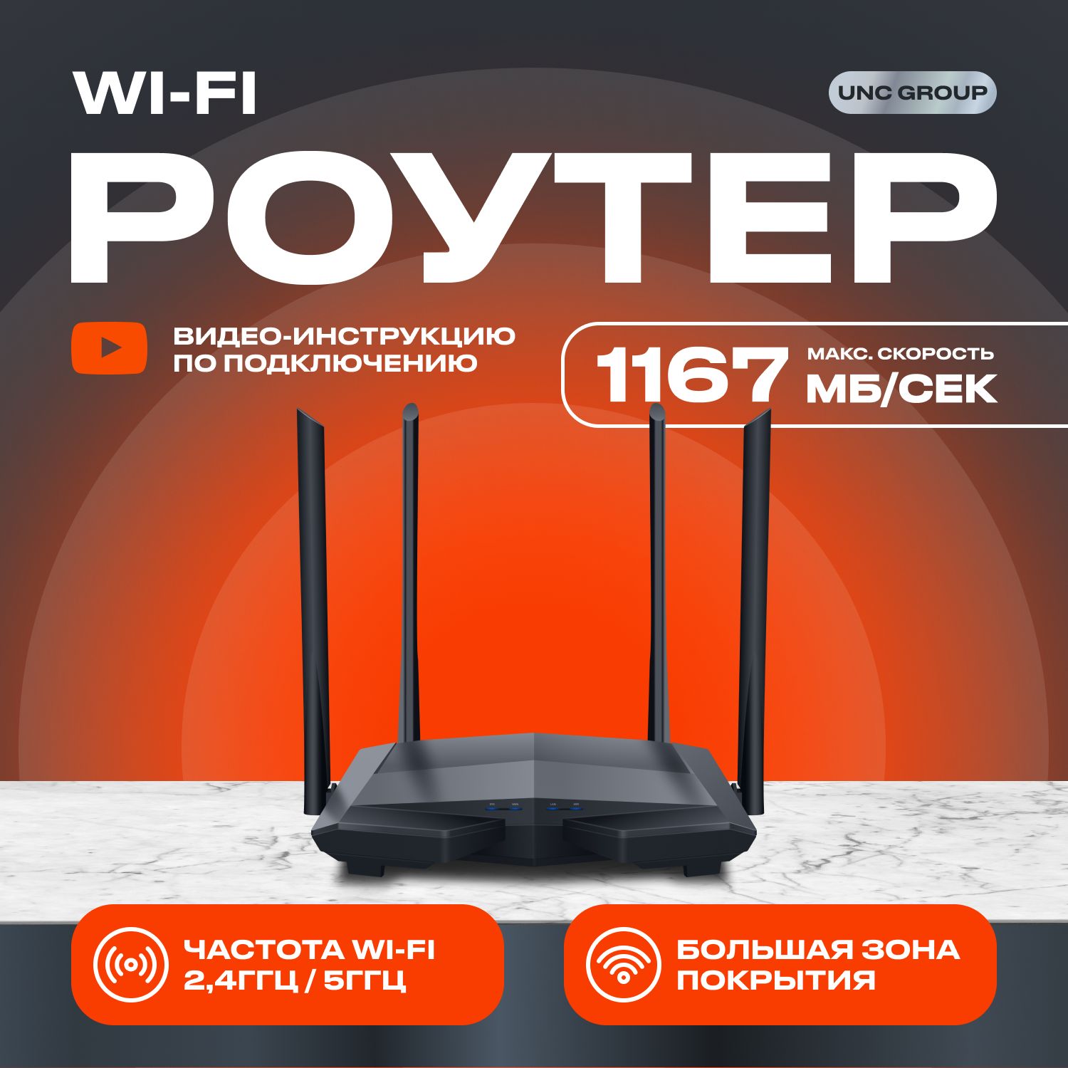 Роутер Unicorn Group Router8871, черный матовый, 5 ГГц, 2.4 ГГц купить по  низкой цене с доставкой в интернет-магазине OZON (1416019394)