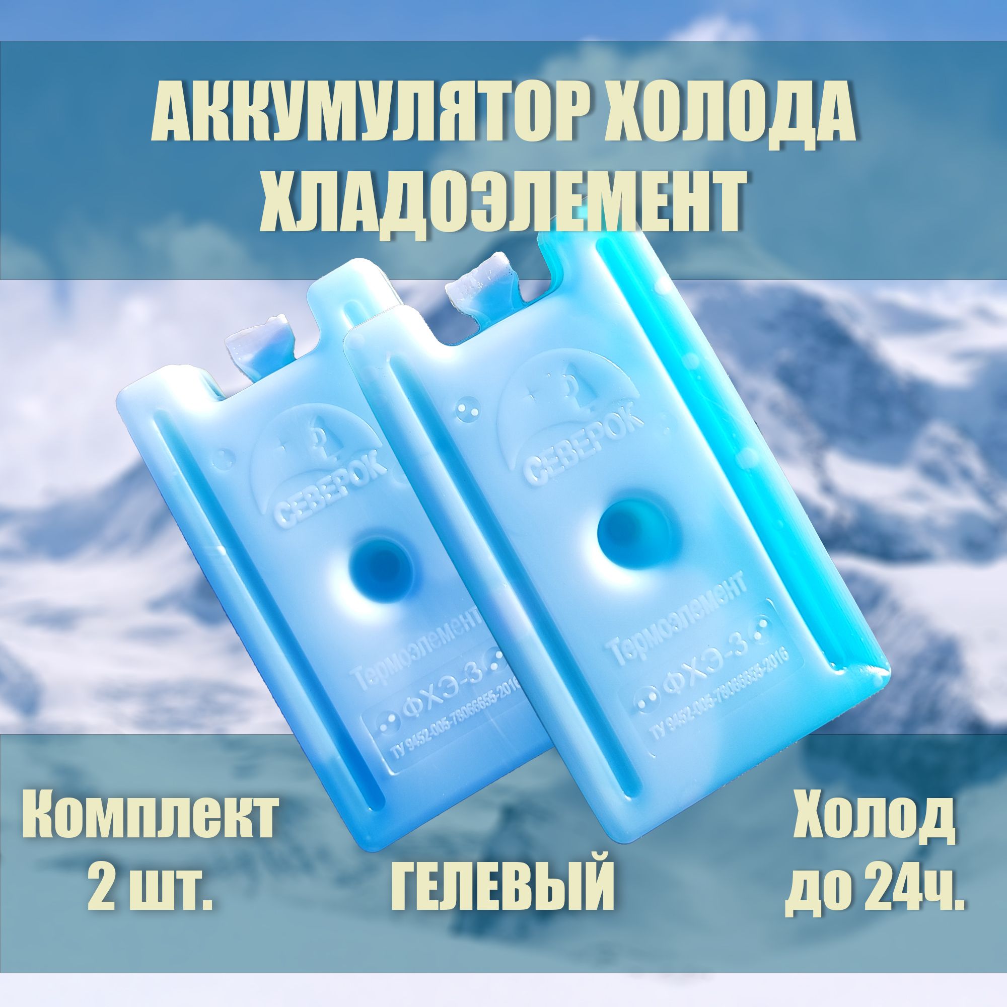 Северок Аккумулятор холода объем 440 мл, 2 шт. - купить с доставкой по  выгодным ценам в интернет-магазине OZON (1591403960)