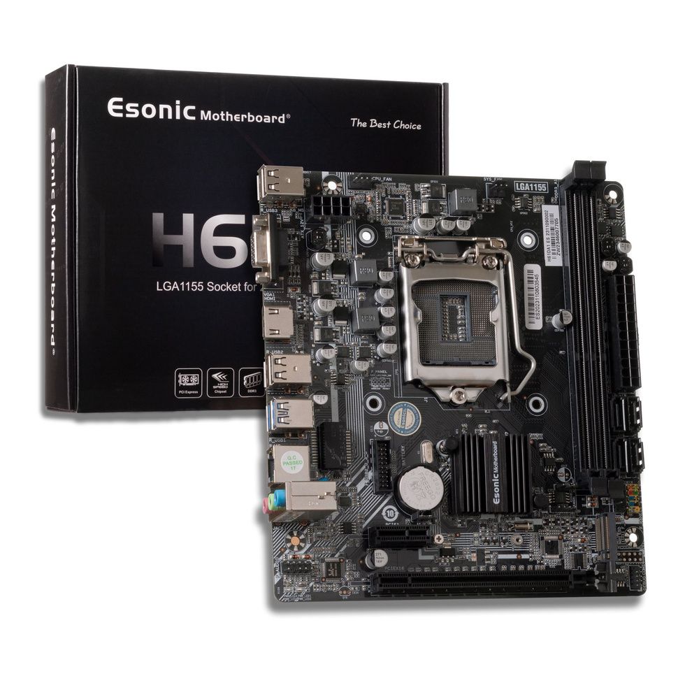 Esonic Материнская плата LGA 1155/ MicroATX/ M.2 слот/DDR3 / H61DA