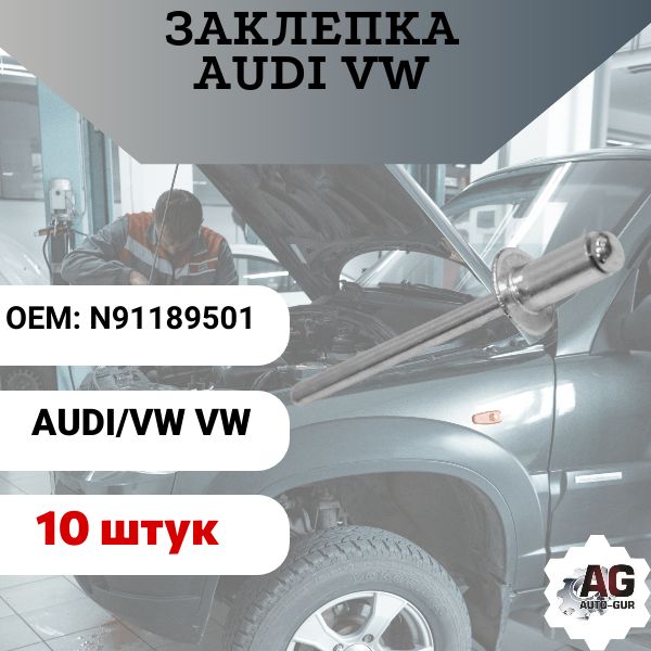 ЗаклепкаAUDI/VWVWN9118950110ШТУК