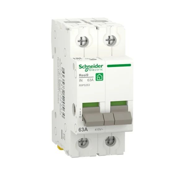 Выключатель нагрузки (мод. рубильник) 63А 2P Resi9 Schneider Electric R9PS263