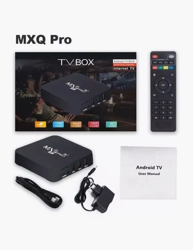 TVBOXМедиаплеерQProAndroid,Wi-Fi,черныйматовый