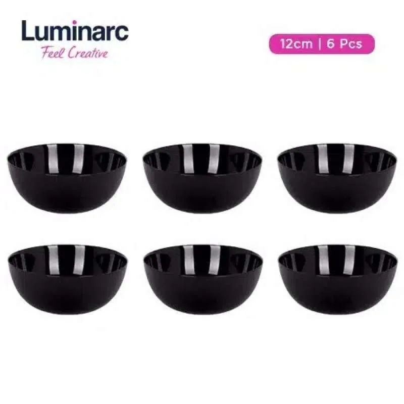 Набор салатников Luminarc DIWALI BLACK 12см, 6шт. P0861/6