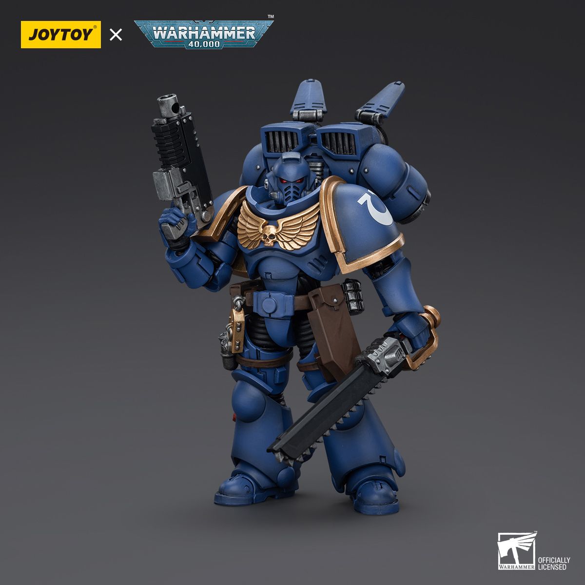 ПодвижнаяфигуркаWarhammer40000JOYTOY1/18UltramarinesJumpPackIntercessorsIntercessor2