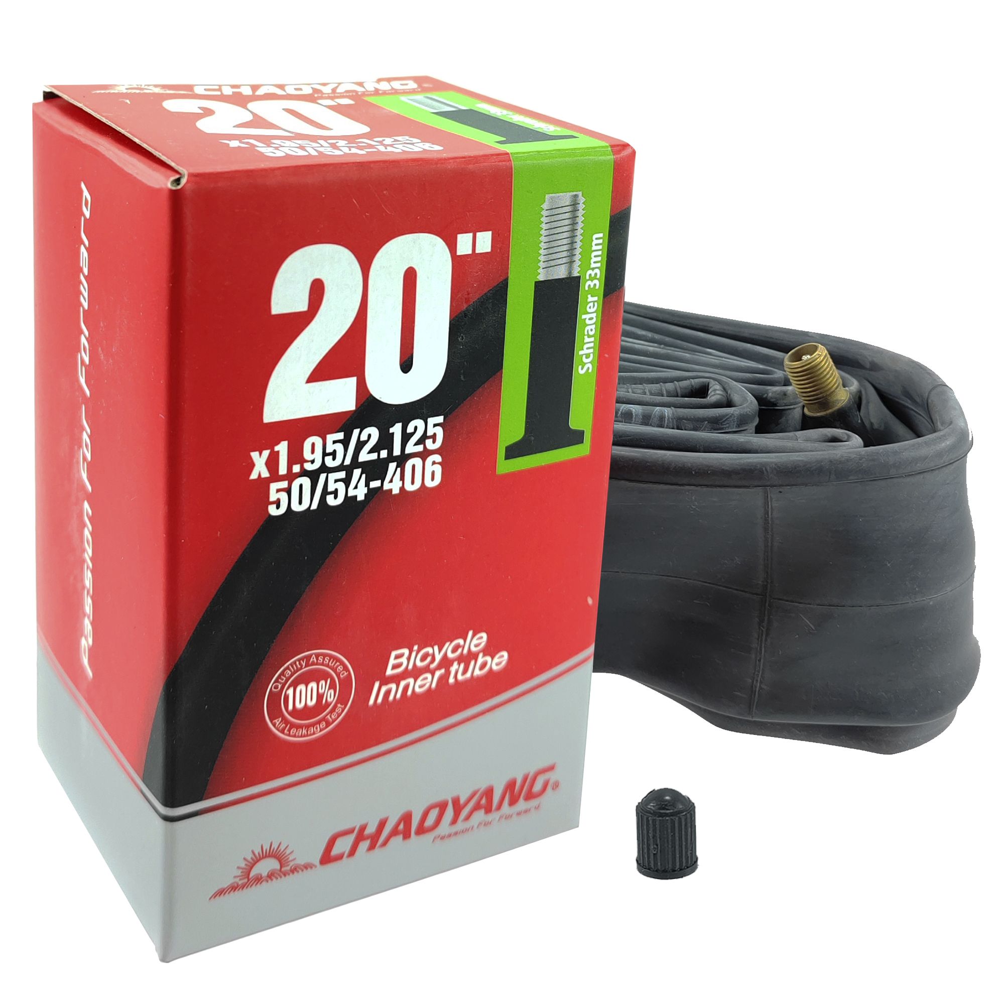 Chaoyang Камера велосипедная 20 дюймов, 20х1.95/2.125, 50/54-406, AV 33 мм — Товары для велоспорта