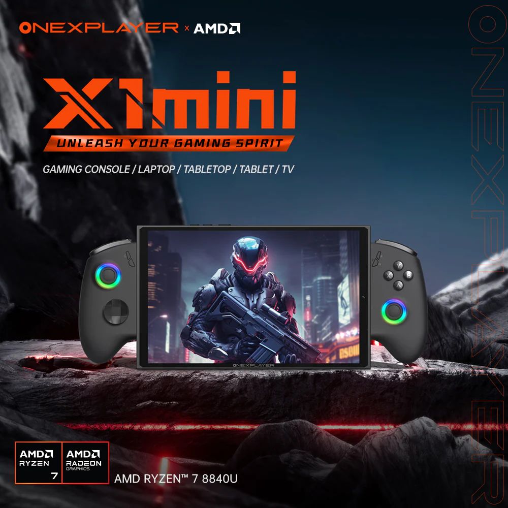 ИгроваяприставкаконсольONEXPLAYERX1MINIAMDRyzen78840U,64+2T